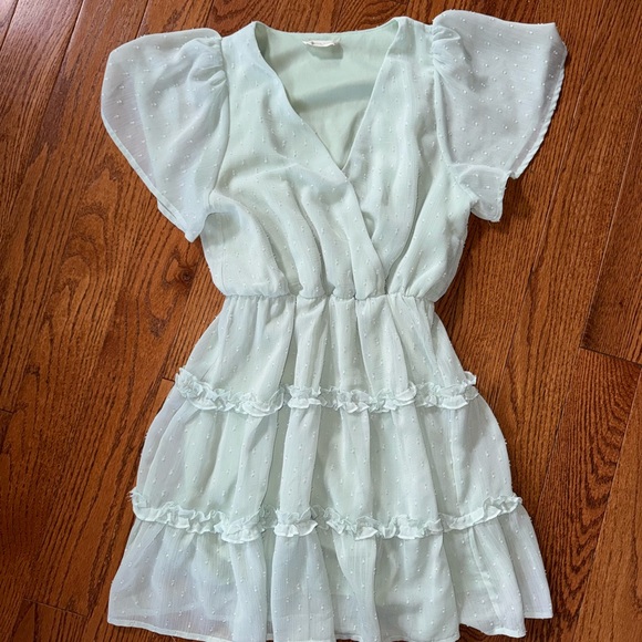 Altar’d State Light Green Ruffled Dress - Picture 2 of 8